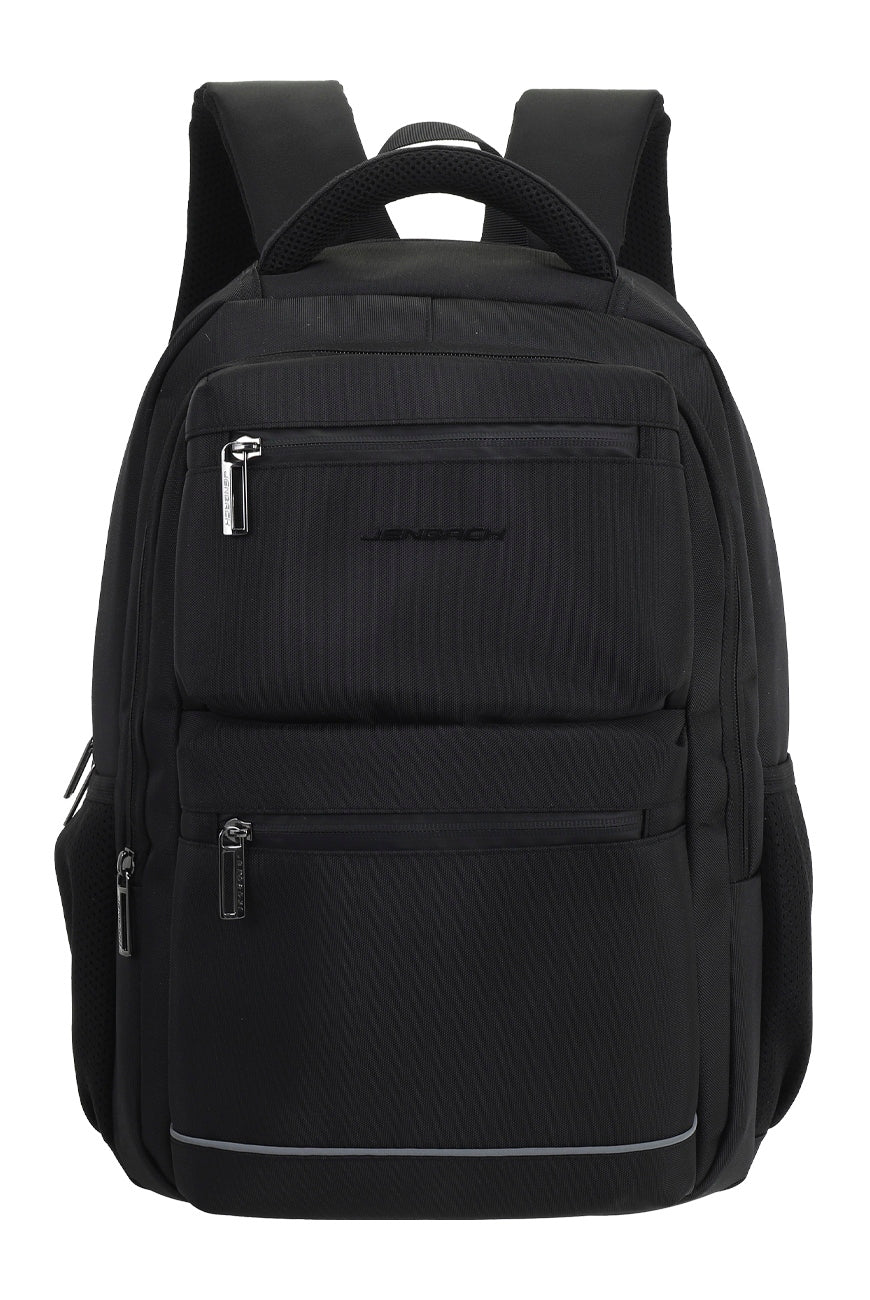 Mochila Notebook Doble División Namaro Bags - vista frontal con dos bolsillos con cierre
