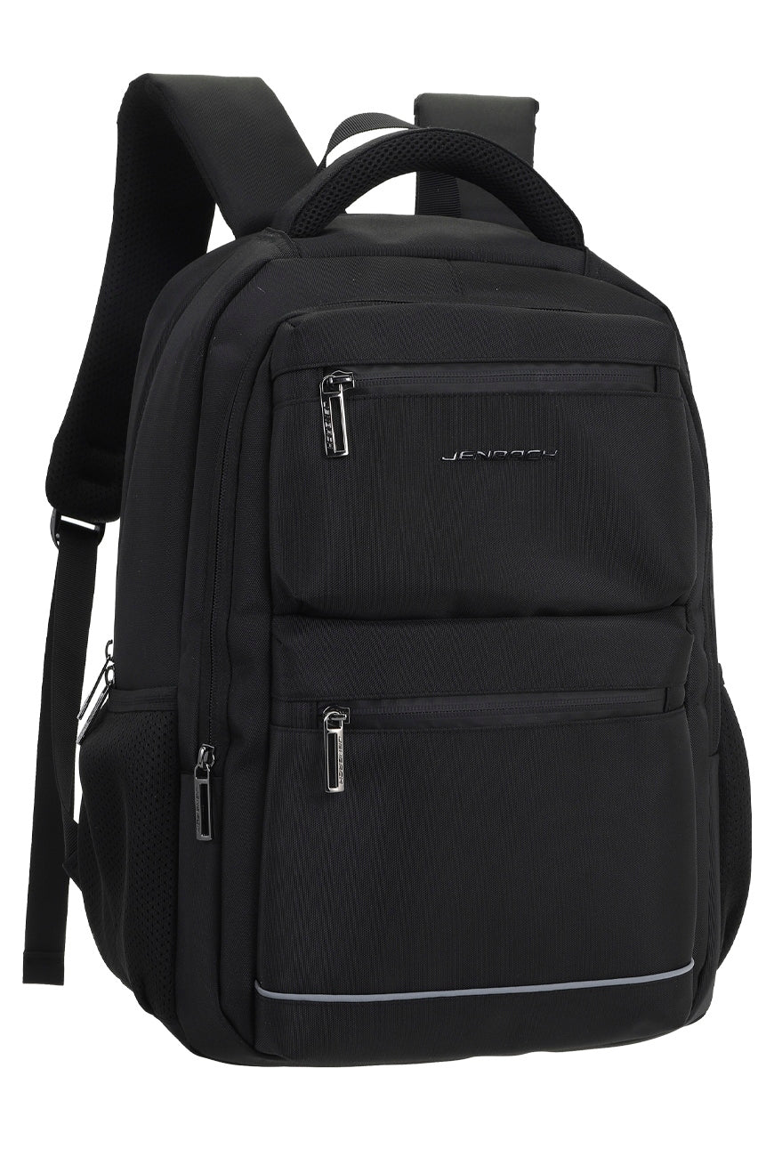 Mochila Notebook Doble División Namaro Bags - vista de tres cuartos con logo JENBACH