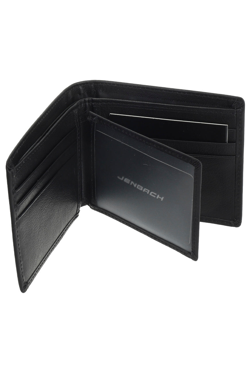 Billetera de Cuero Clásica Namaro Bags - interior con ventana de identificación y ranuras para tarjetas