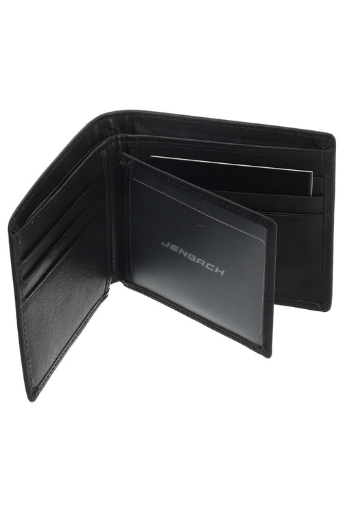 Billetera de Cuero Clásica Namaro Bags - interior con ventana de identificación y ranuras para tarjetas
