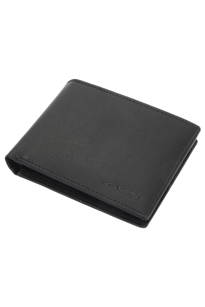 Billetera de Cuero Magnética para Celular Namaro Bags - vista frontal con logo JENBACH grabado