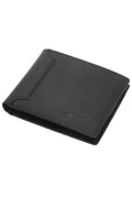 Billetera de Cuero Slim Namaro Bags - vista frontal plegable con logo JENBACH