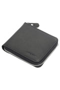 Billetera de Cuero Zip Namaro Bags - vista frontal con cierre perimetral y logo JENBACH