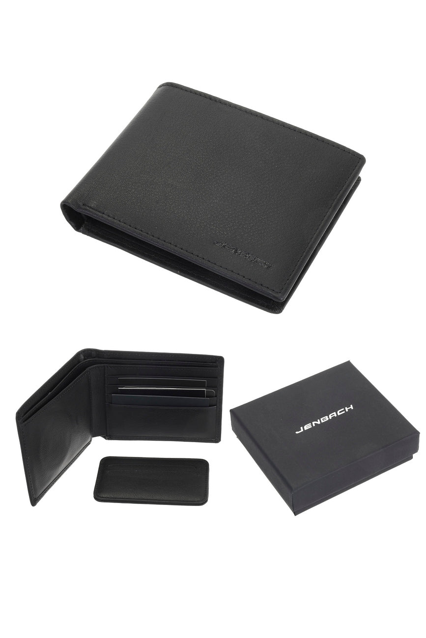 Billetera de Cuero Magnética para Celular Namaro Bags - collage con porta tarjetas magnético y estuche de regalo JENBACH