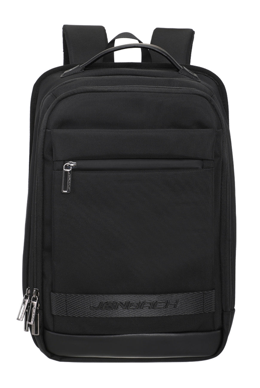 Mochila Notebook Clásica Namaro Bags - vista frontal con textura texturizada y logo JENBACH