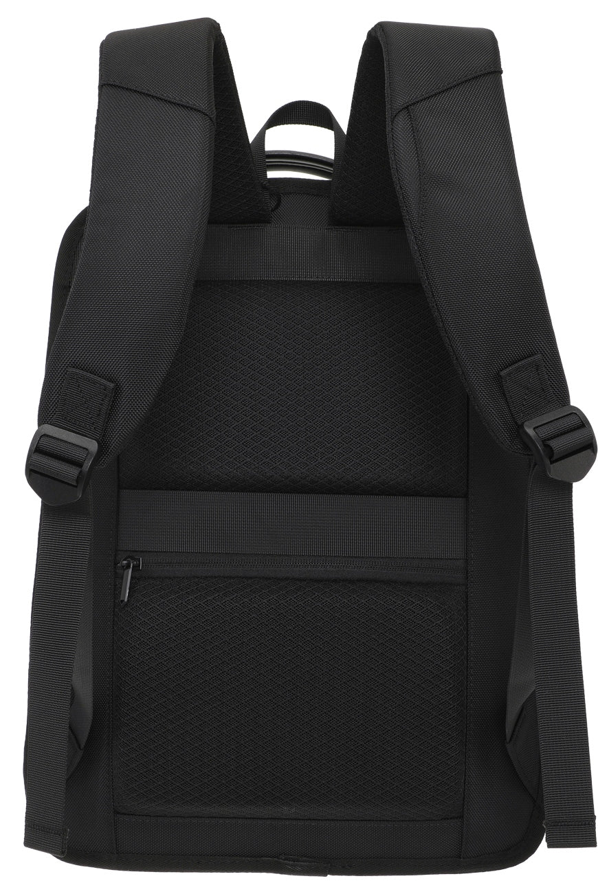 Mochila Notebook Clásica Namaro Bags - vista trasera con correas acolchadas y bolsillo con cierre