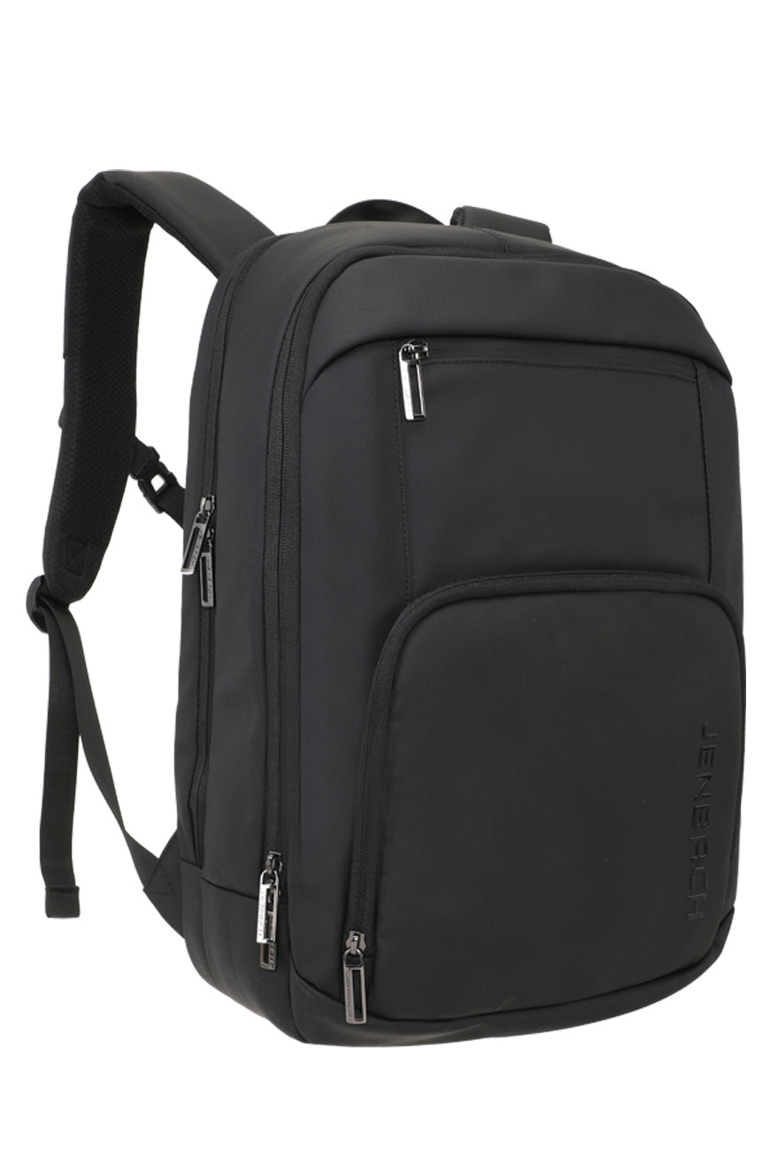 Mochila Notebook Urbana Namaro Bags - vista de tres cuartos con múltiples bolsillos con cierre
