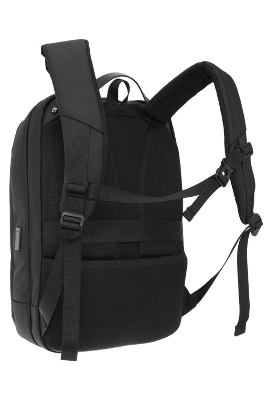Mochila Notebook Urbana Namaro Bags - vista trasera con asa superior y correas de compresión