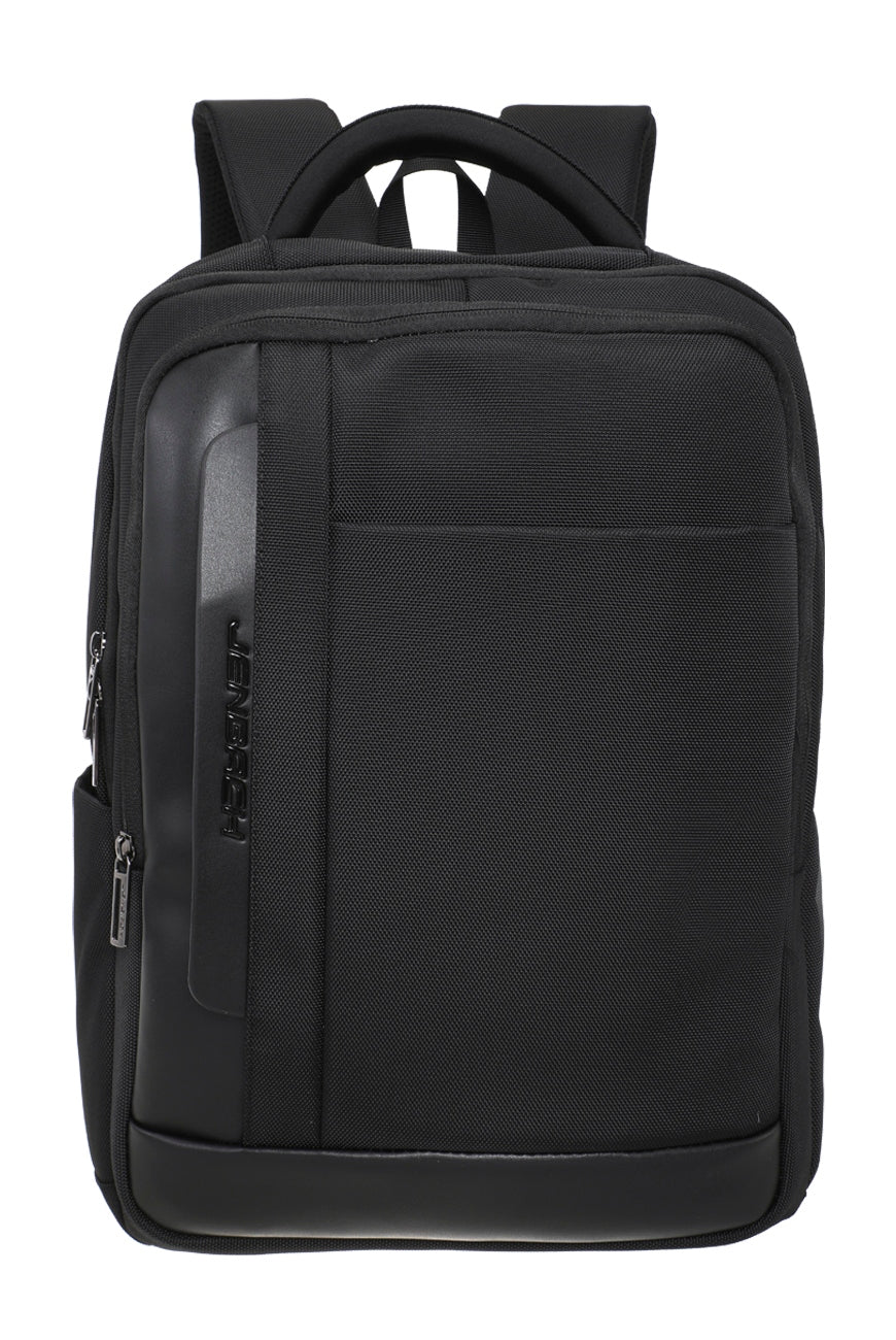 Mochila Notebook Ejecutiva Namaro Bags - vista frontal con detalles en cuero sintético