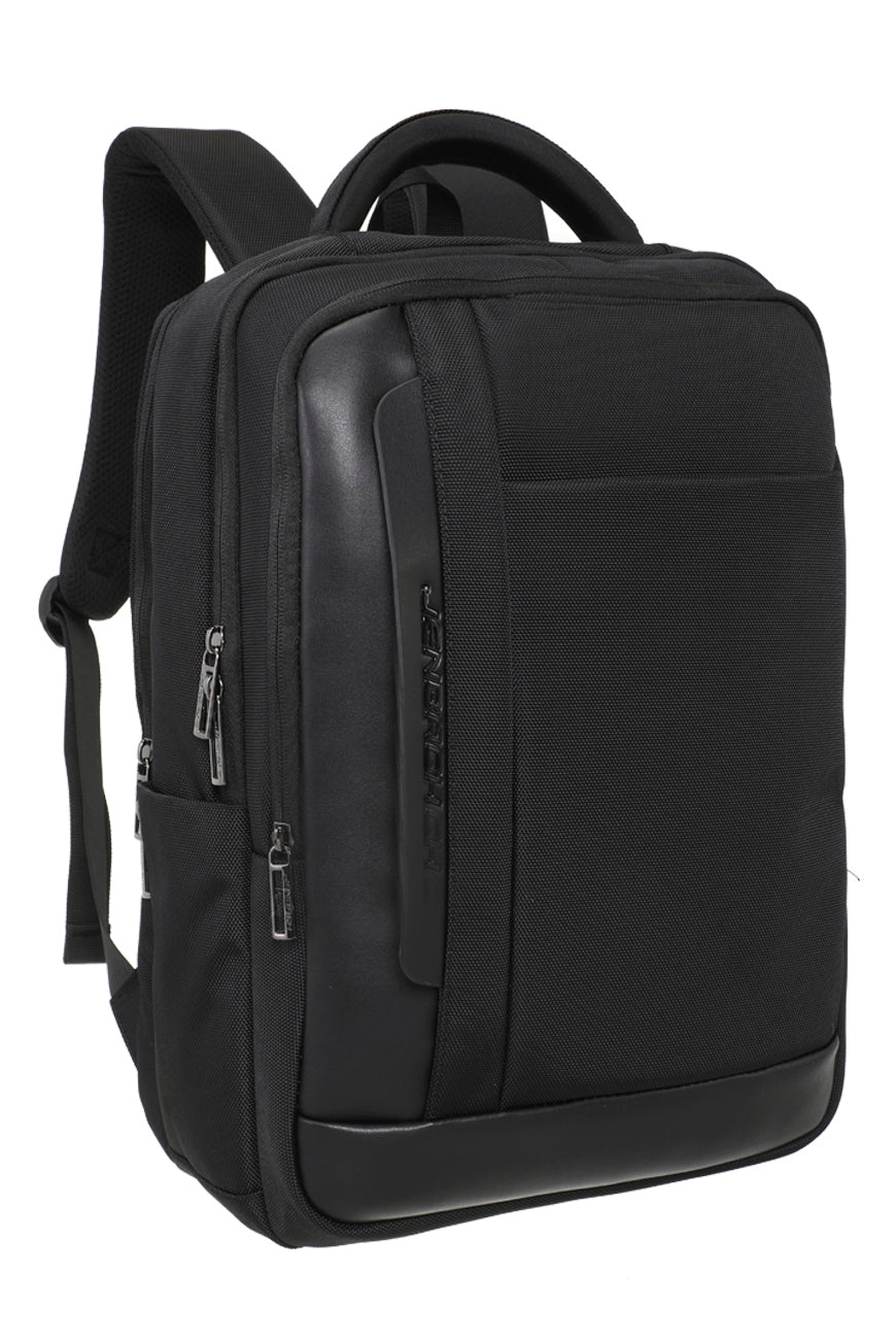 Mochila Notebook Ejecutiva Namaro Bags - vista lateral con base reforzada y bolsillo frontal
